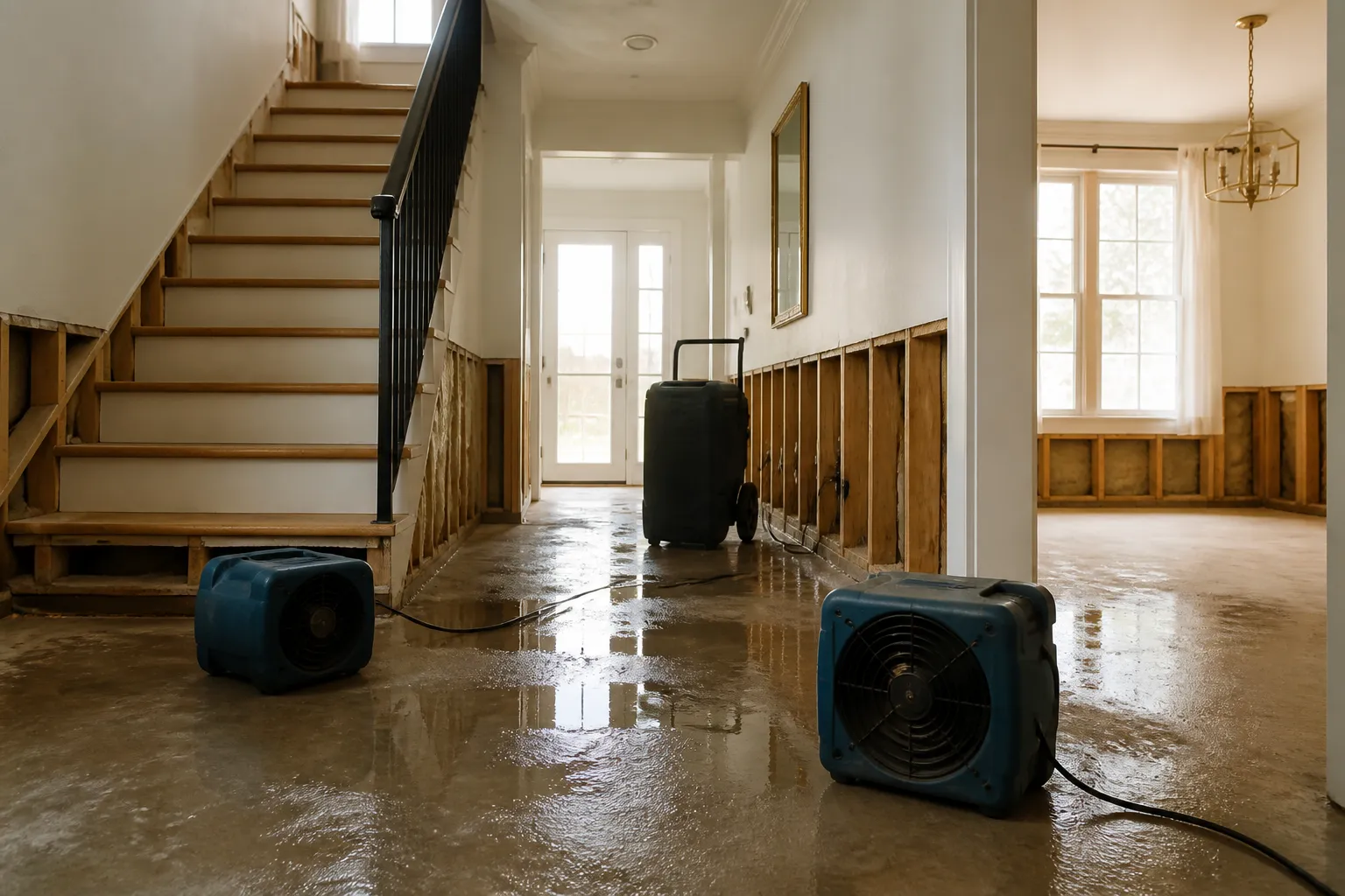 Une maison individuelle concernée par un sinistre à déclarer, en Gironde.