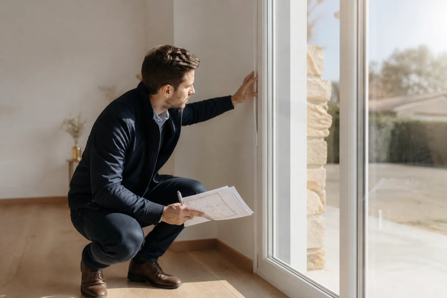 Expert en batiment relevant des reserves lors d une pre-livraison VEFA, en Gironde.
