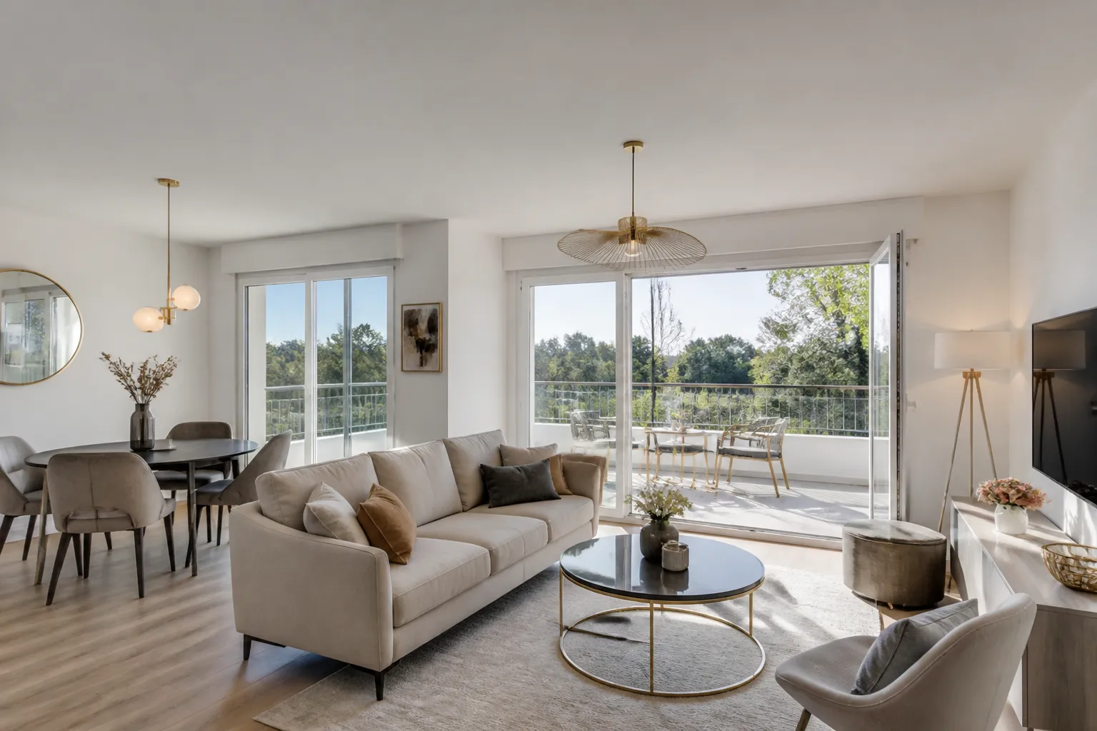 Appartement neuf lumineux dans un immeuble récent, en Gironde.